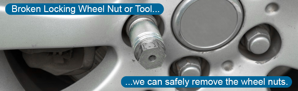 we can safely remove broken locking wheel nuts